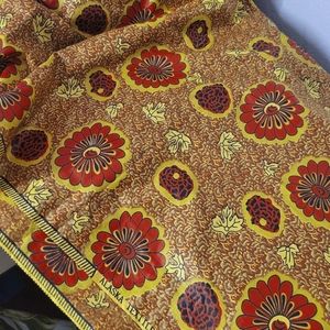 Vintage Cotton Wax Fabric Alaska Textile co Metallic